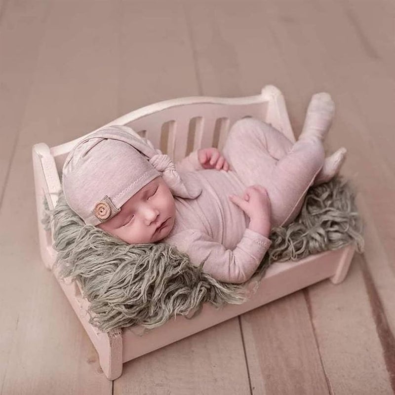 Coffee Newborn Photography Props Posing Bed Infant Photoshoot Chair Backdrop Accessories - Image 5